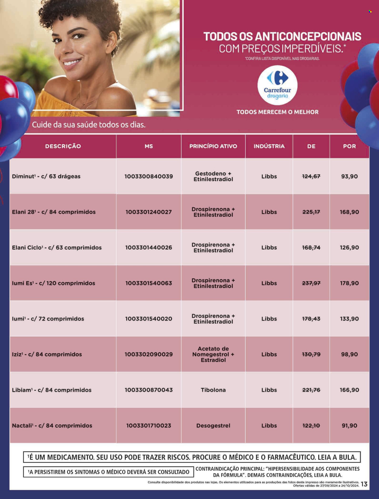 Folheto Carrefour Drogaria - 27/09/2024 - 24/10/2024. Página 13