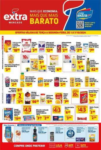 Folheto Mercado Extra - 01/10/2024 - 07/10/2024.