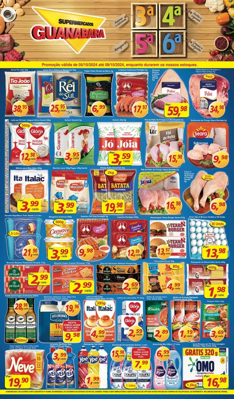 Folheto Supermercados Guanabara - 05/10/2024 - 08/10/2024. Página 12