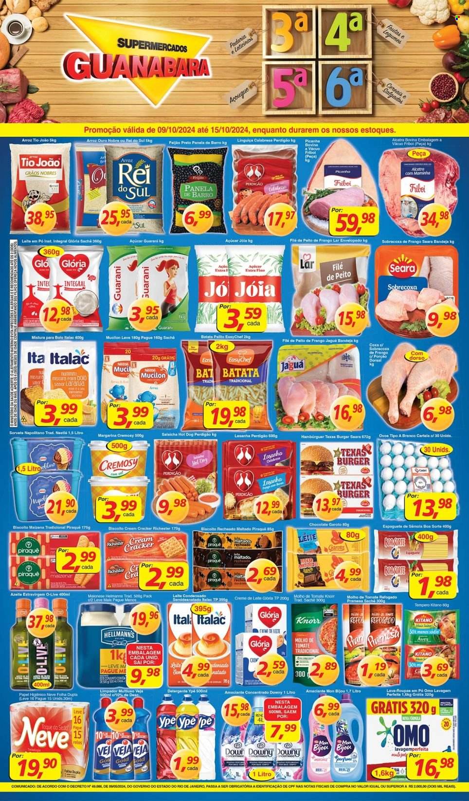 Folheto Supermercados Guanabara - 09/10/2024 - 15/10/2024. Página 12