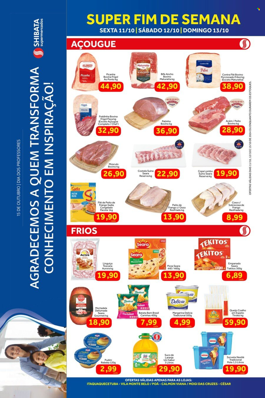 Folheto Shibata Supermercados - 11/10/2024 - 13/10/2024. Página 1