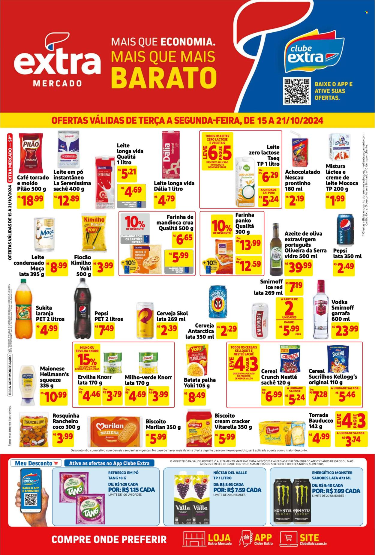 Folheto Mercado Extra - 15/10/2024 - 21/10/2024. Página 1