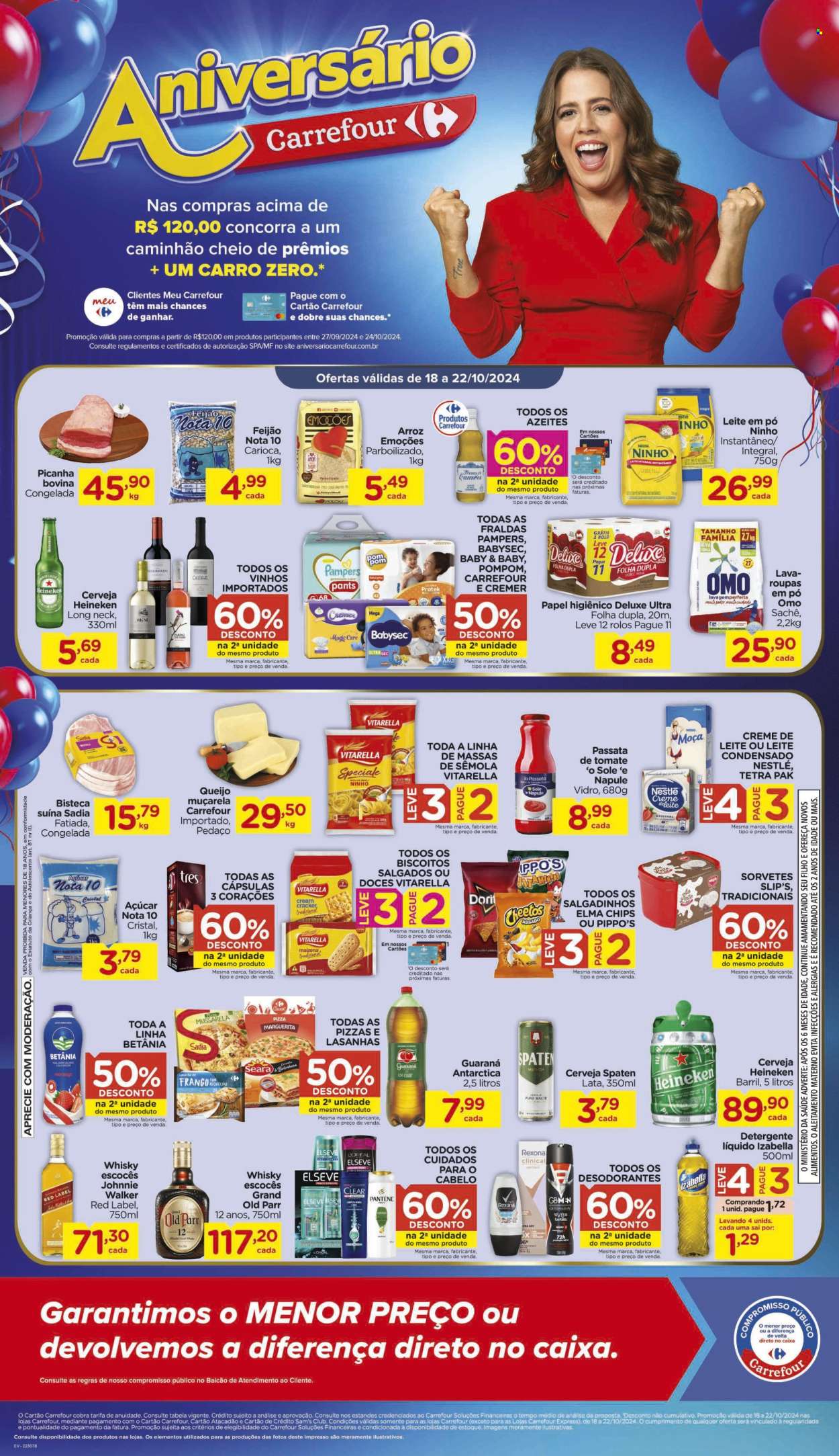 Folheto Carrefour Hiper - 18/10/2024 - 22/10/2024. Página 1