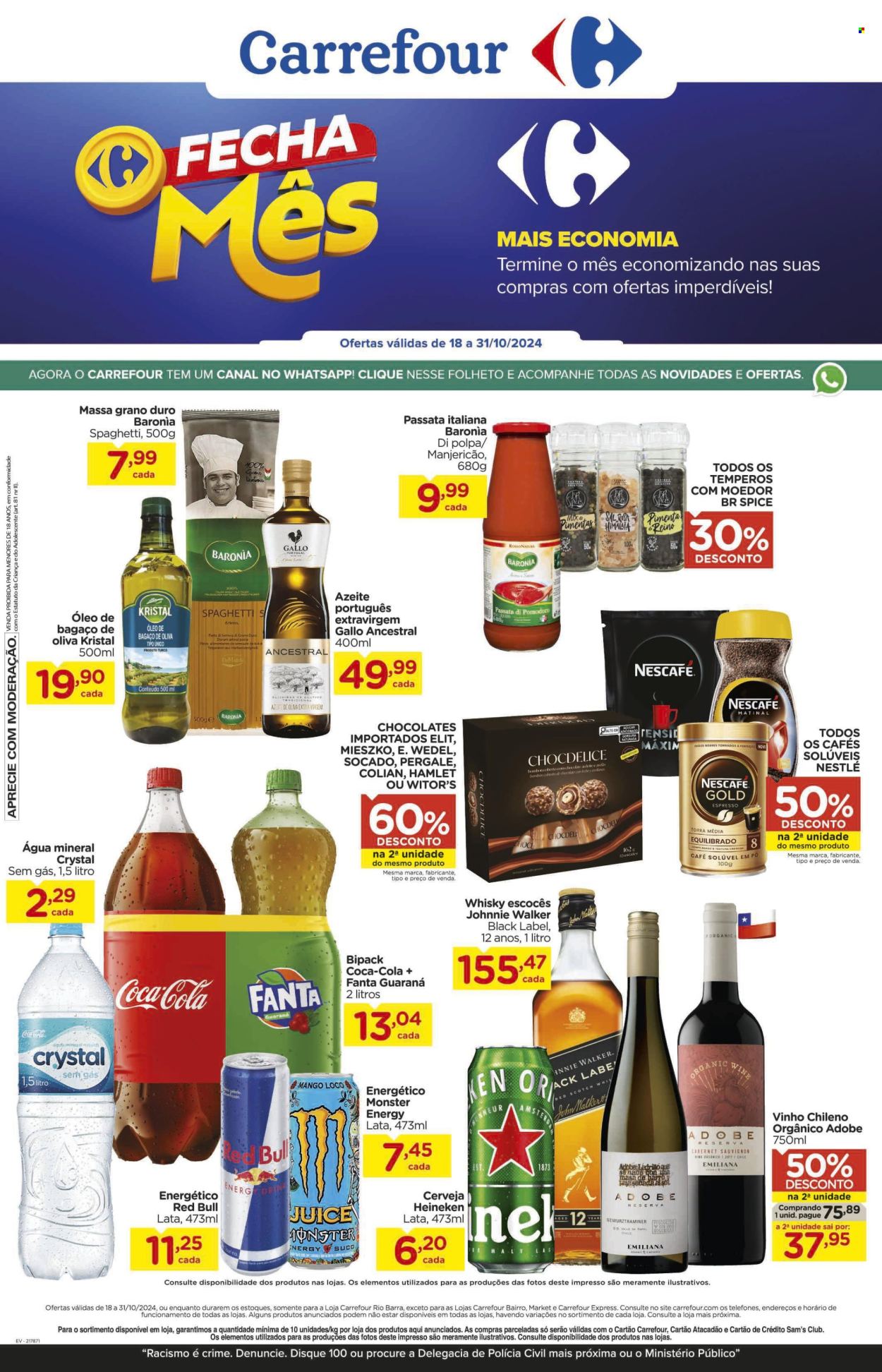 Folheto Carrefour Hiper - 18/10/2024 - 31/10/2024. Página 1