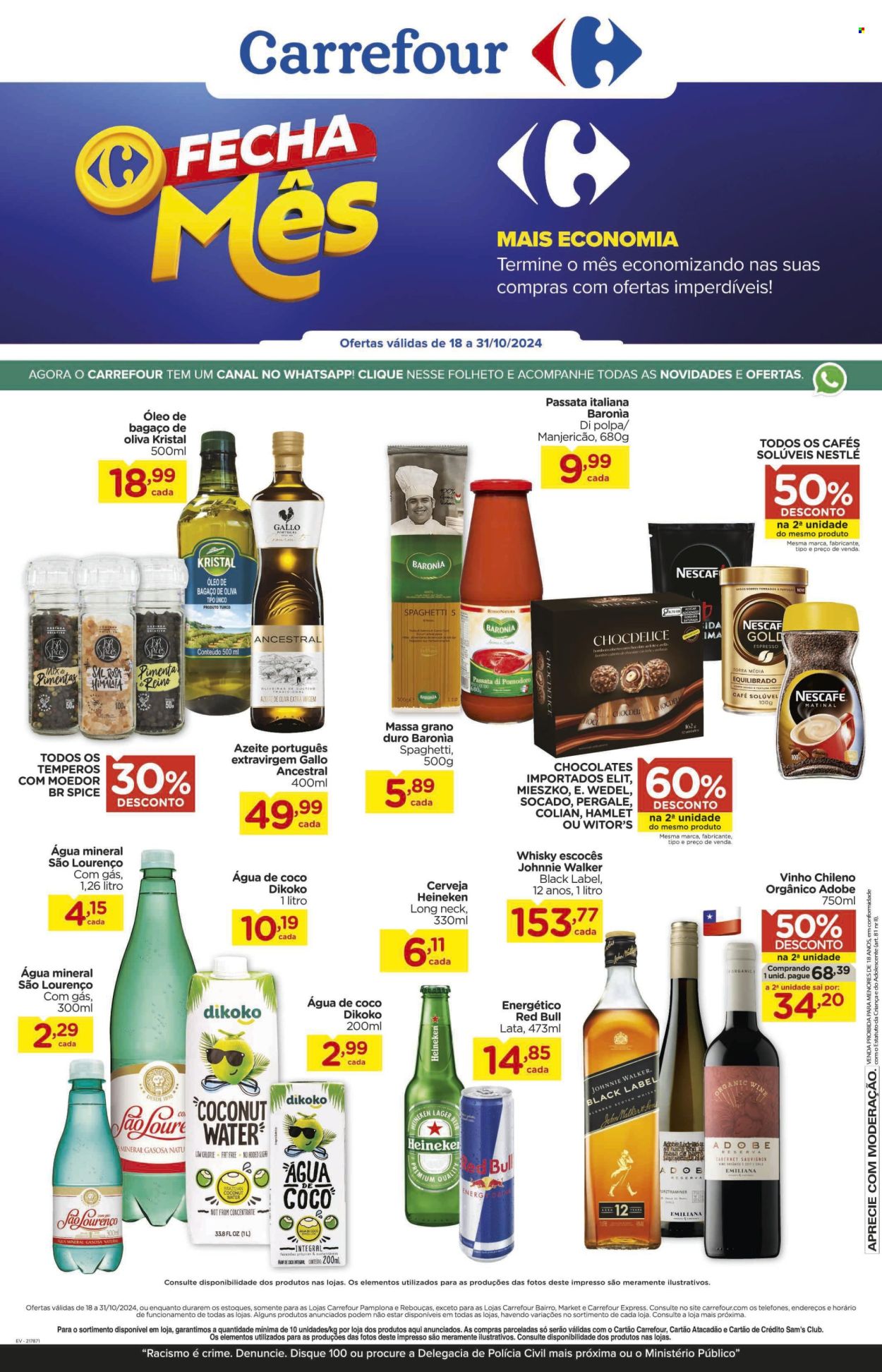 Folheto Carrefour Hiper - 18/10/2024 - 31/10/2024. Página 1