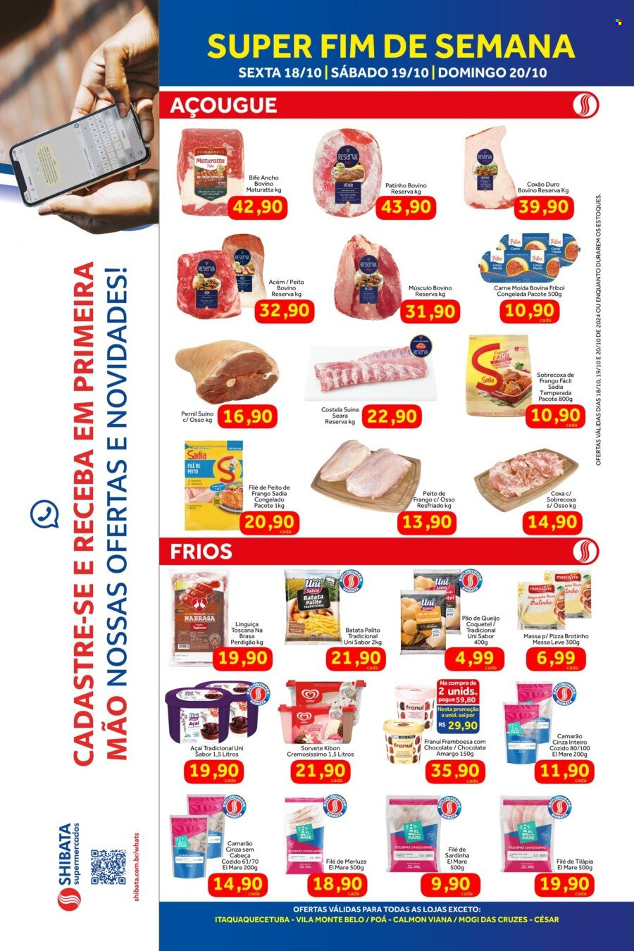 Folheto Shibata Supermercados - 18/10/2024 - 20/10/2024. Página 1