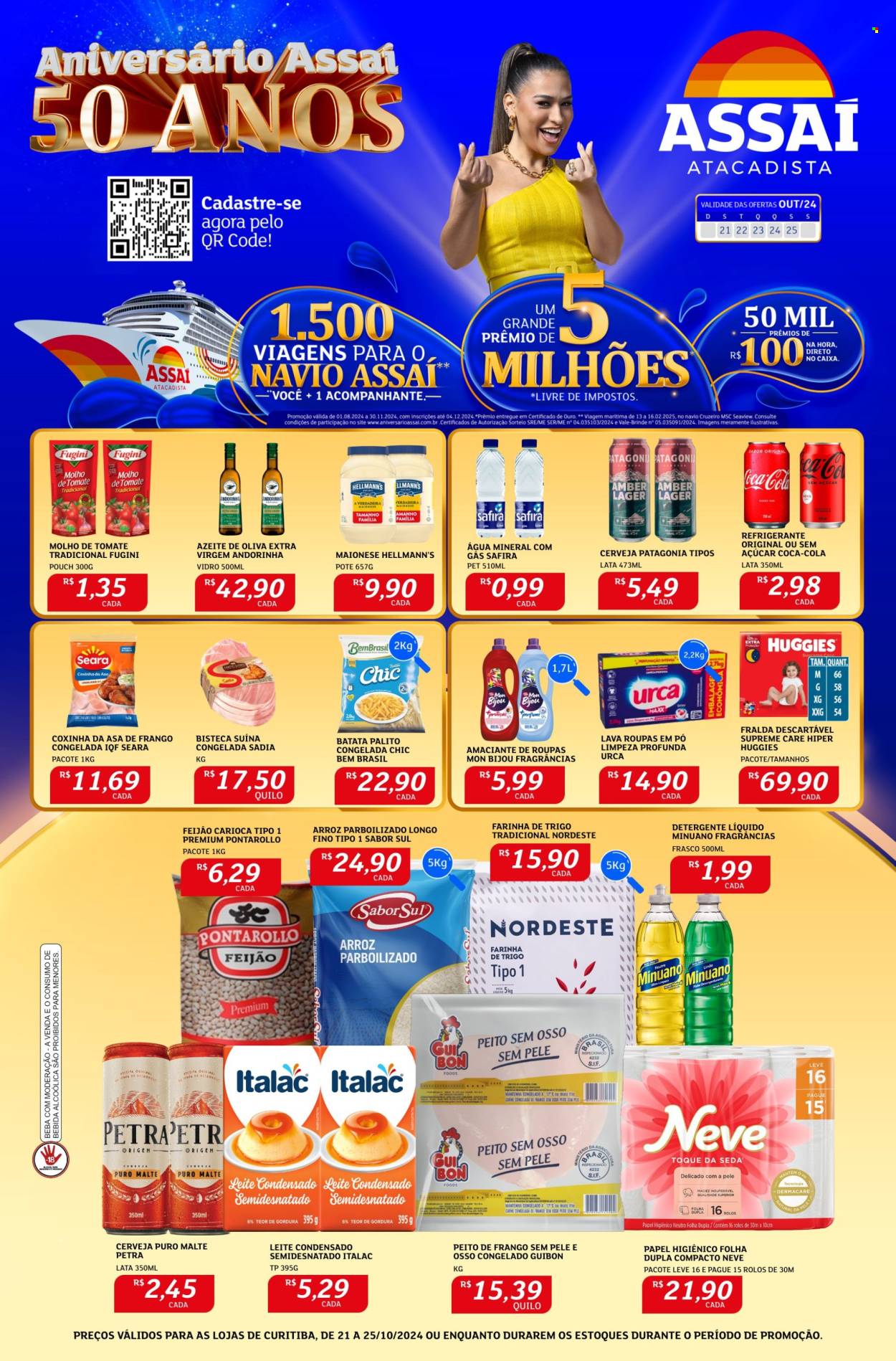 Folheto Assaí Atacadista - 21/10/2024 - 25/10/2024. Página 1