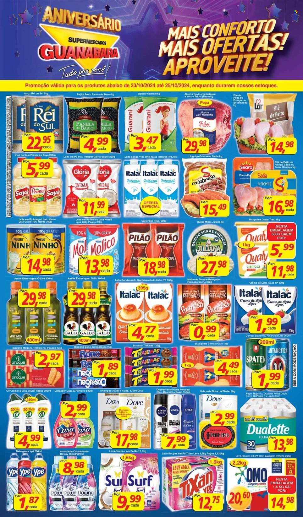 Folheto Supermercados Guanabara - 23/10/2024 - 25/10/2024. Página 1