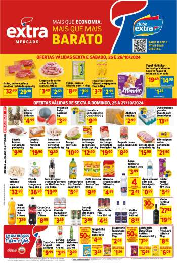 Folheto Mercado Extra - 25/10/2024 - 27/10/2024.