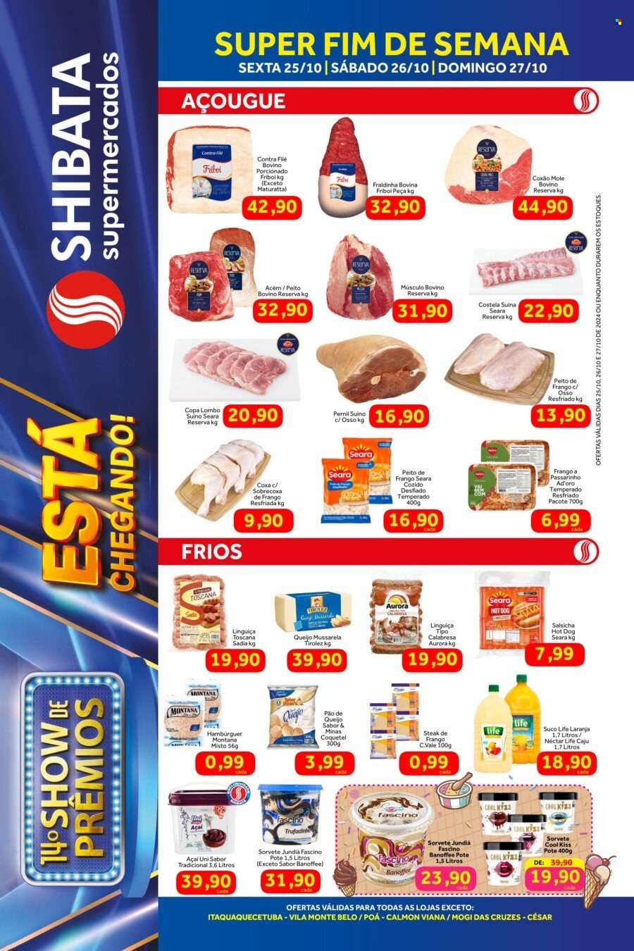 Folheto Shibata Supermercados - 25/10/2024 - 27/10/2024. Página 1