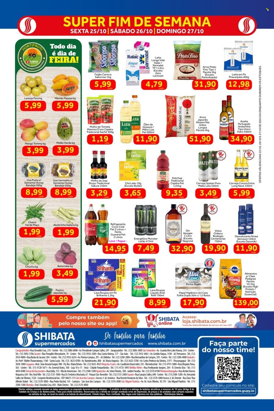Folheto Shibata Supermercados - 25/10/2024 - 27/10/2024. Página 2