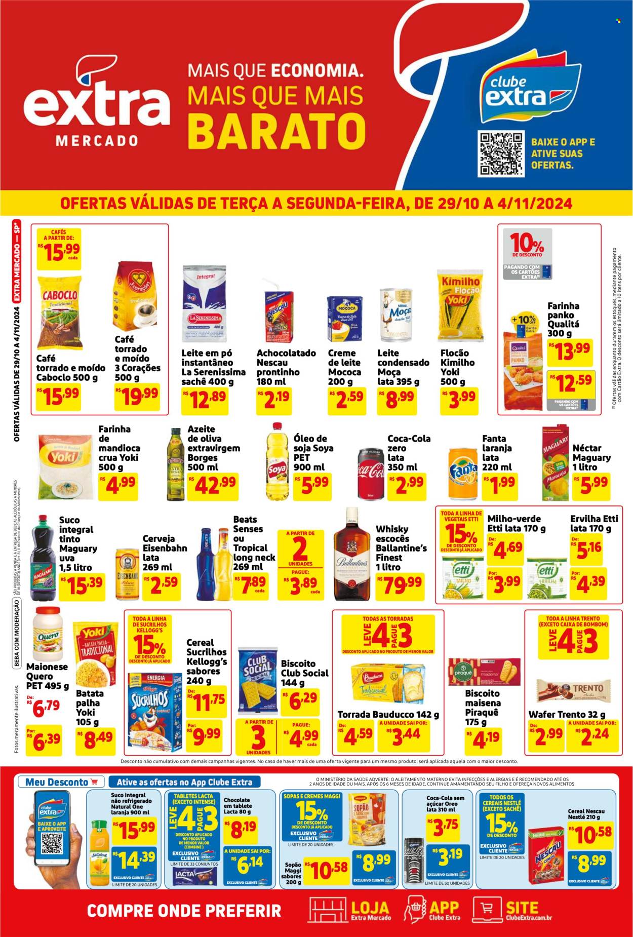 Folheto Mercado Extra - 29/10/2024 - 04/11/2024. Página 1