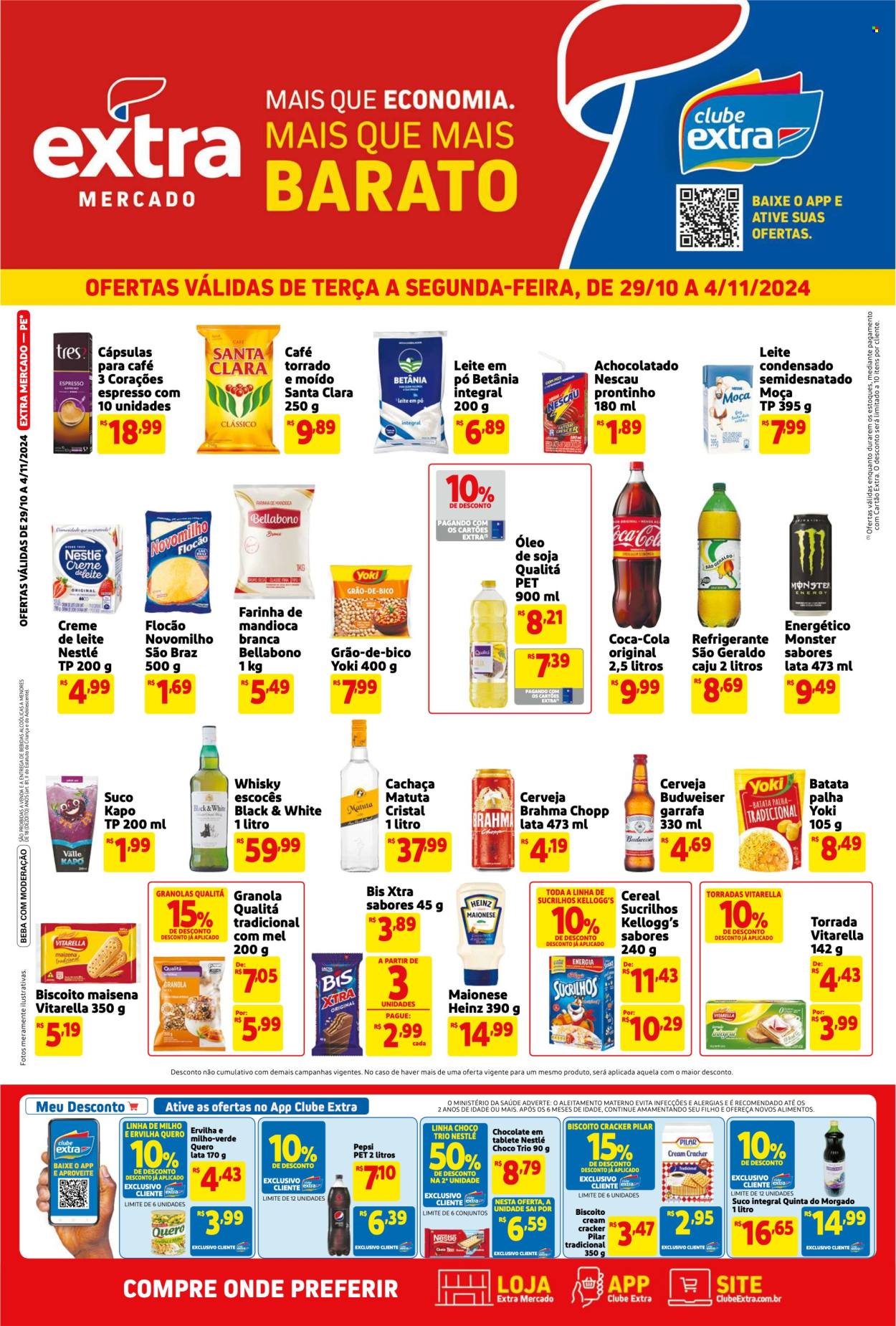 Folheto Mercado Extra - 29/10/2024 - 04/11/2024. Página 1