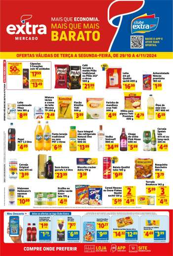 Folheto Mercado Extra - 29/10/2024 - 04/11/2024.
