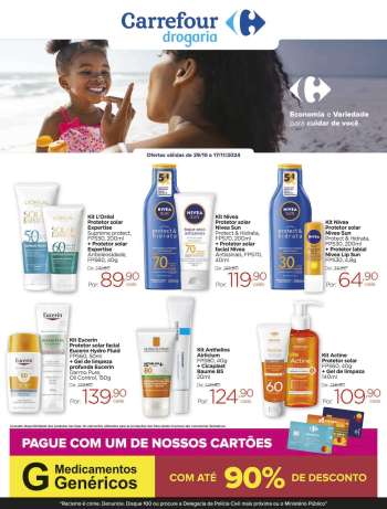 Folheto Carrefour Drogaria - 29/10/2024 - 17/11/2024.