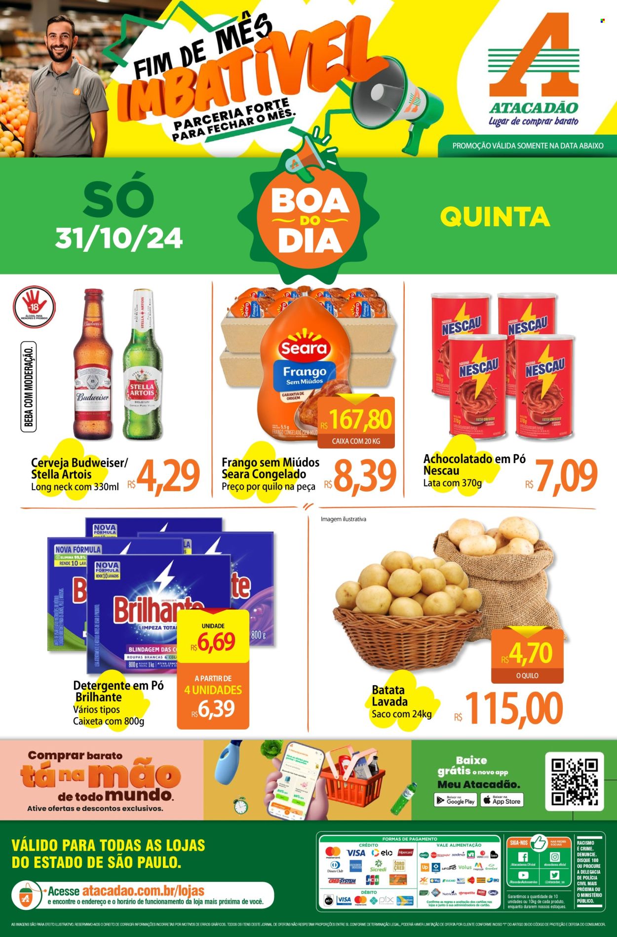 Folheto Atacadão - 31/10/2024 - 31/10/2024. Página 1