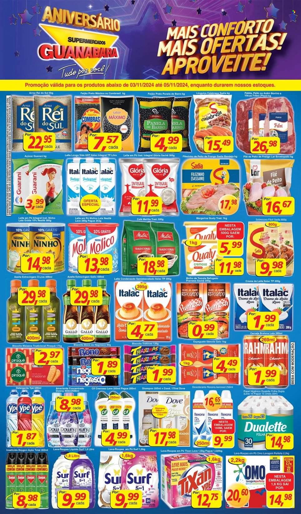 Folheto Supermercados Guanabara - 03/11/2024 - 05/11/2024. Página 1