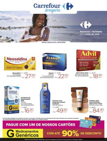 Folheto Carrefour Drogaria - 01/11/2024 - 30/11/2024.