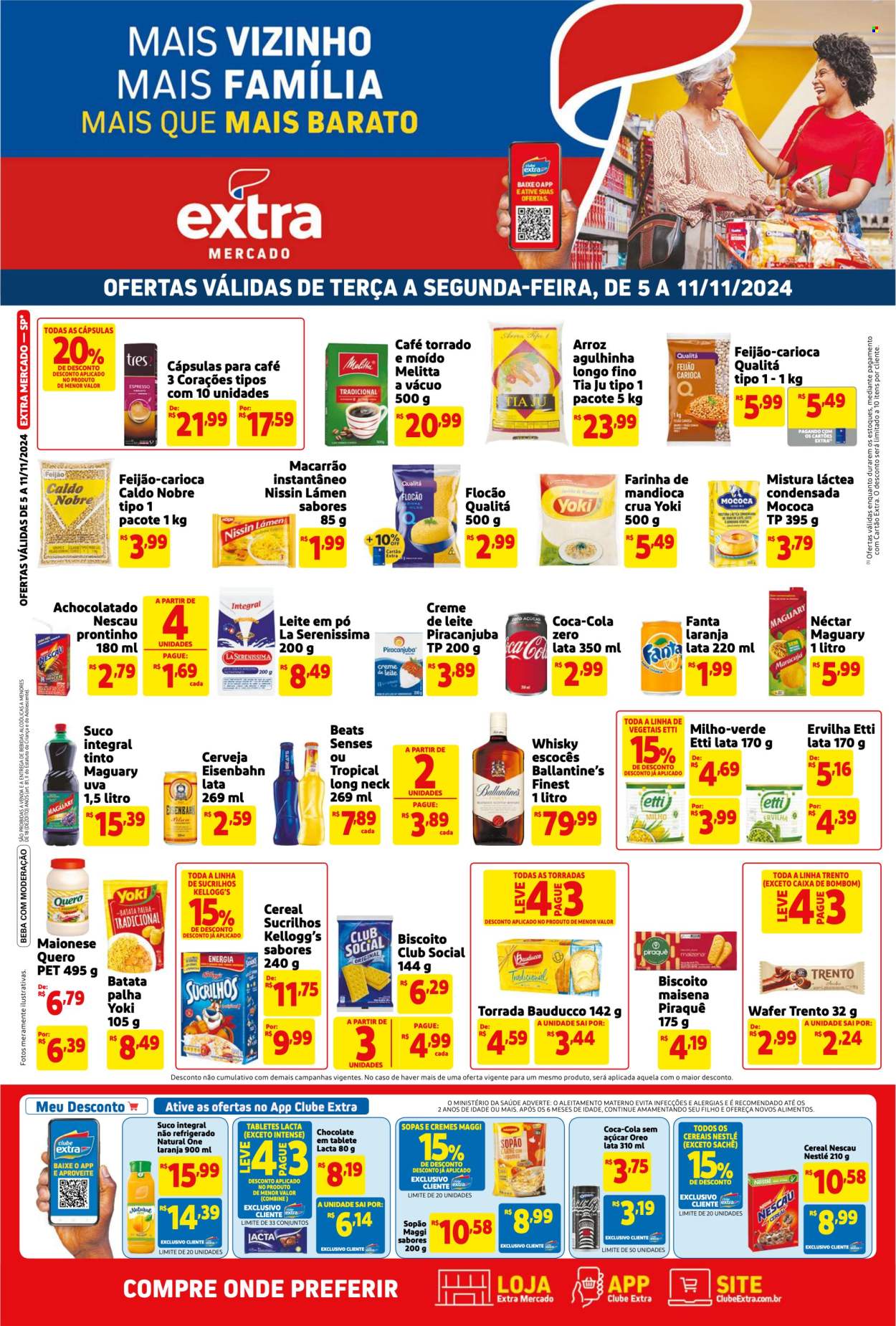 Folheto Mercado Extra - 05/11/2024 - 11/11/2024. Página 1
