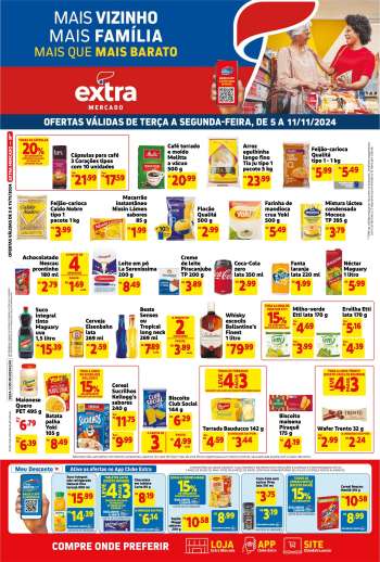 Folheto Mercado Extra - 05/11/2024 - 11/11/2024.