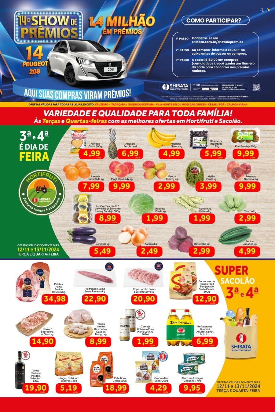 Folheto Shibata Supermercados - 12/11/2024 - 18/11/2024. Página 1