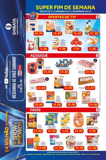 Folheto Shibata Supermercados - 22/11/2024 - 24/11/2024.