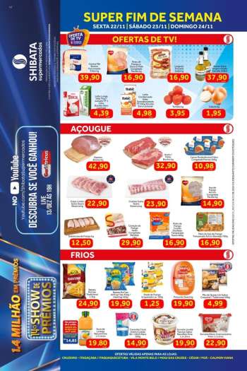 Folheto Shibata Supermercados - 22/11/2024 - 24/11/2024.