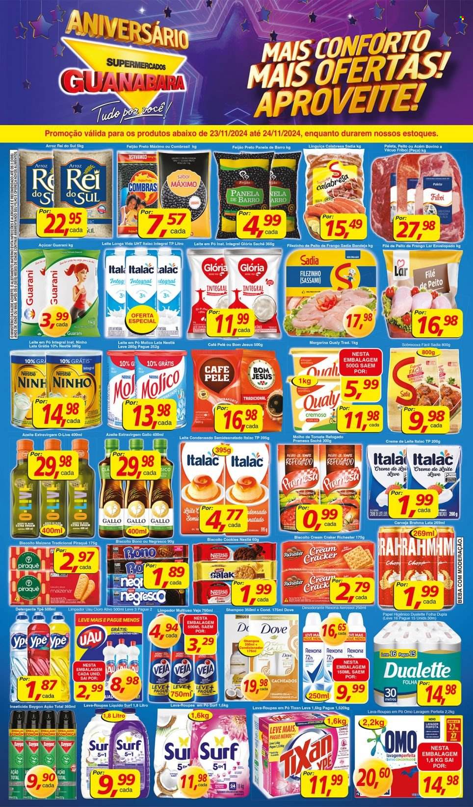 Folheto Supermercados Guanabara - 23/11/2024 - 24/11/2024. Página 1