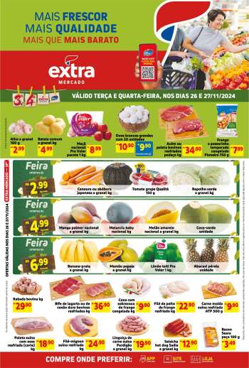 Folheto Mercado Extra - 26/11/2024 - 27/11/2024.