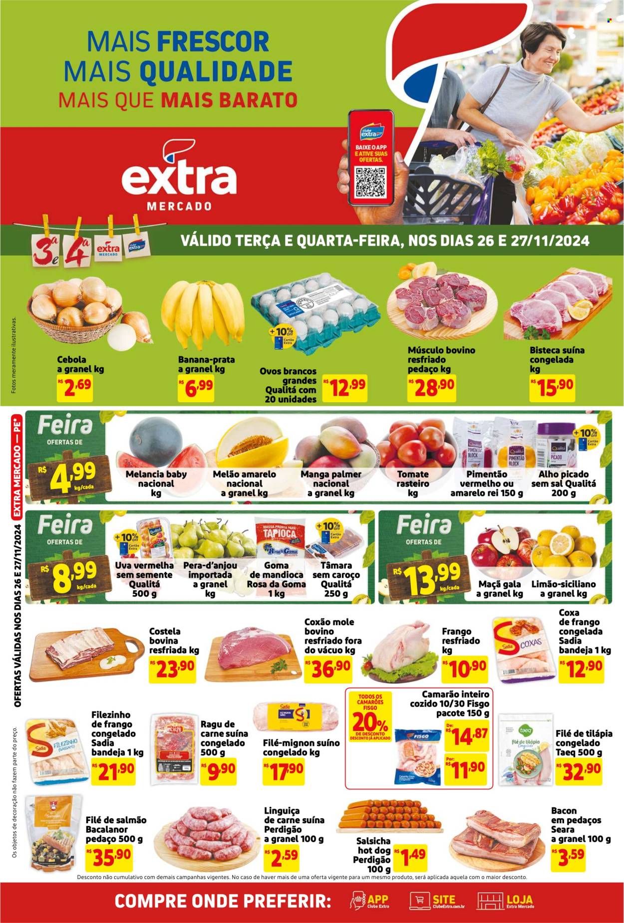 Folheto Mercado Extra - 26/11/2024 - 27/11/2024. Página 1