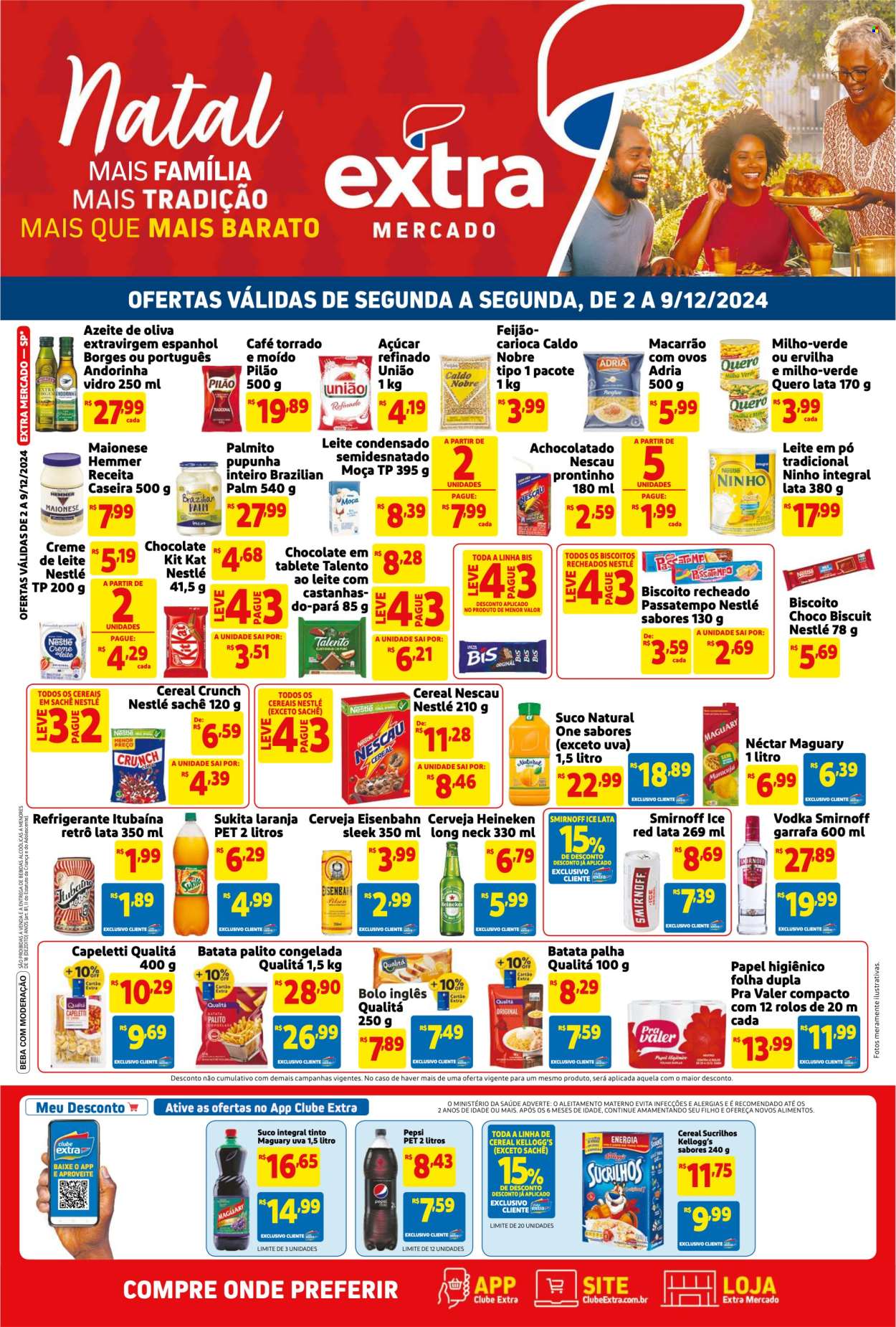 Folheto Mercado Extra - 02/12/2024 - 09/12/2024. Página 1