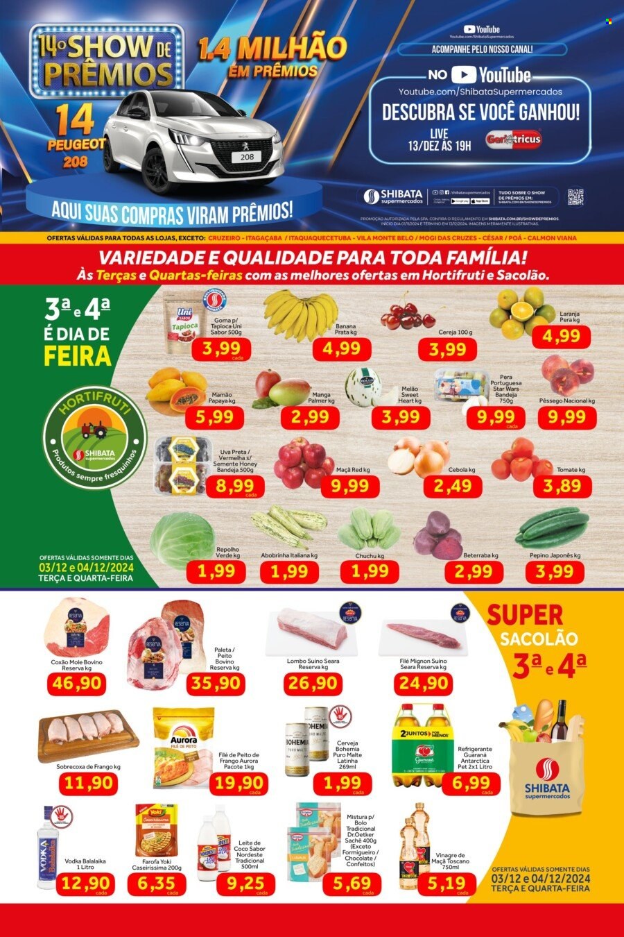 Folheto Shibata Supermercados - 03/12/2024 - 09/12/2024. Página 1