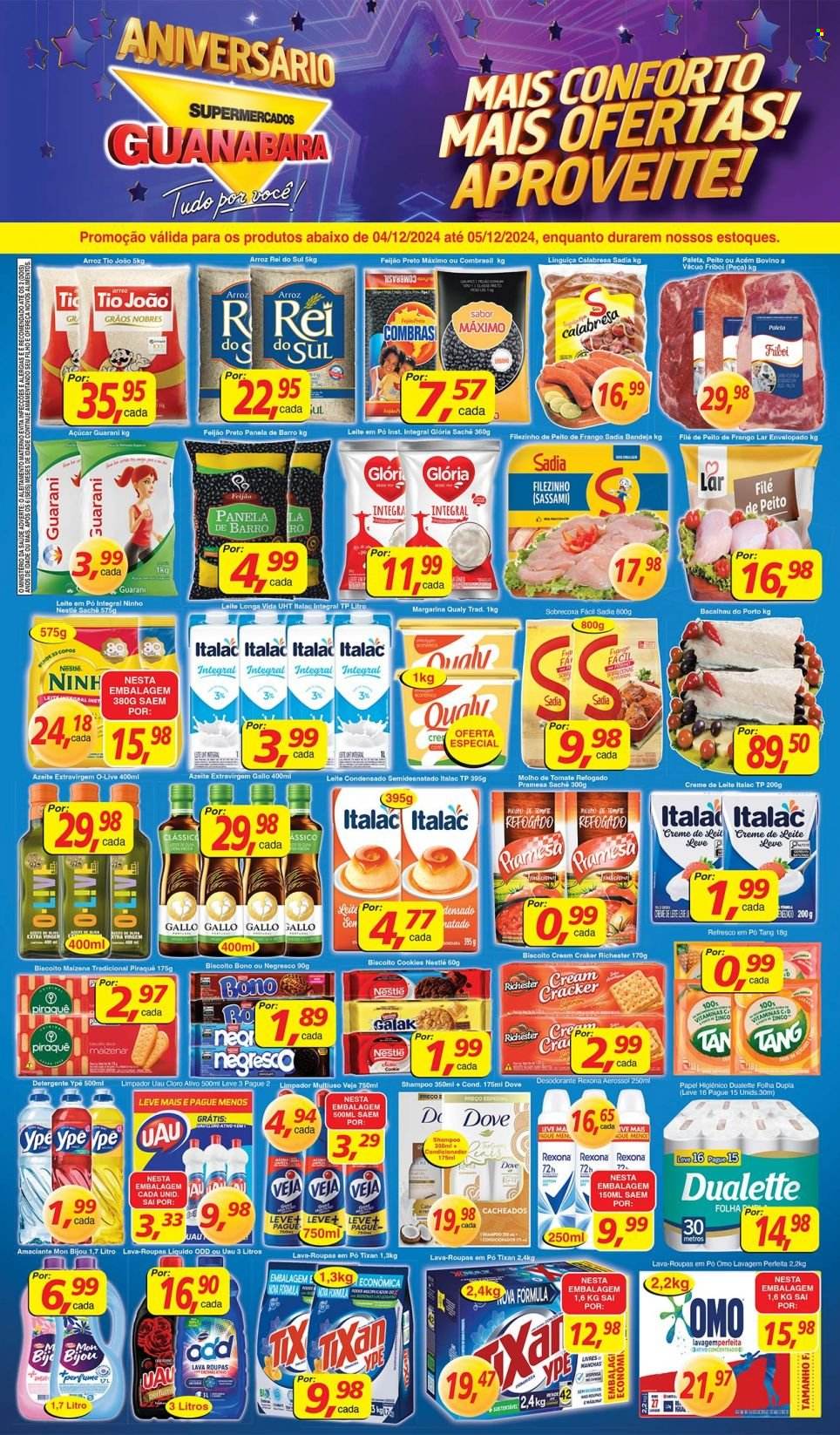 Folheto Supermercados Guanabara - 04/12/2024 - 05/12/2024. Página 1
