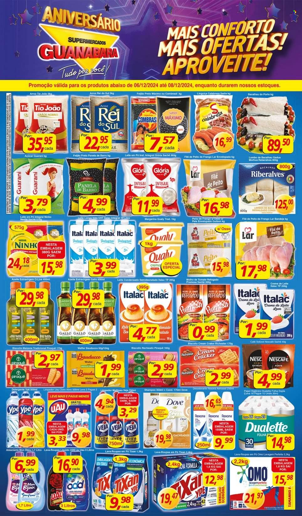 Folheto Supermercados Guanabara - 06/12/2024 - 08/12/2024. Página 1