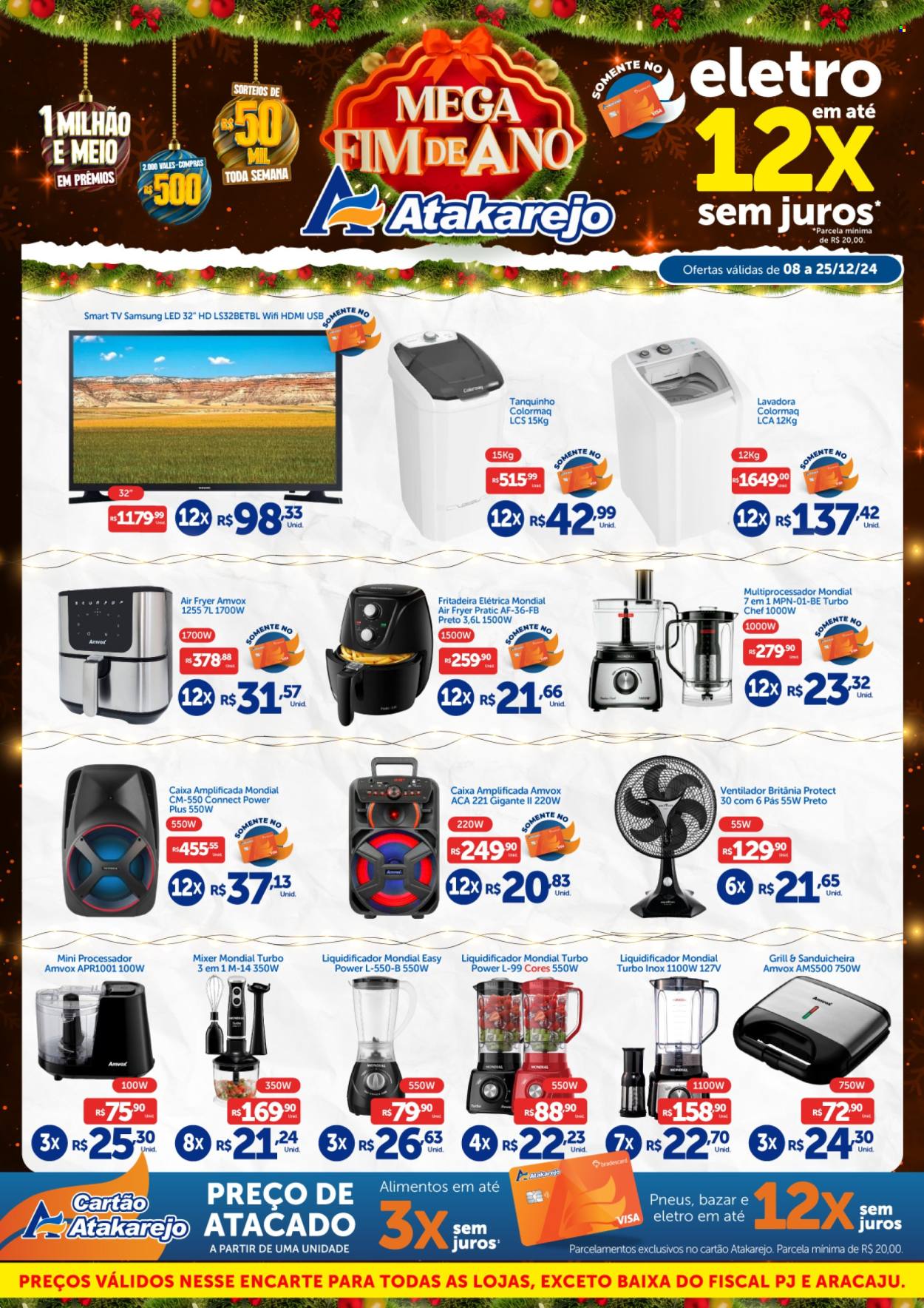Folheto Atakadão Atakarejo - 08/12/2024 - 25/12/2024. Página 1