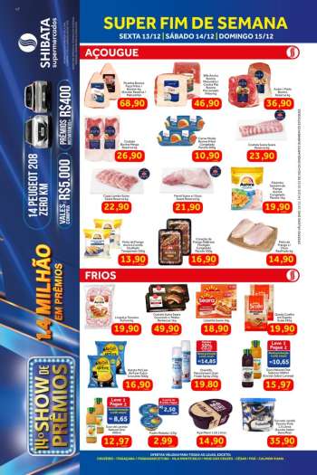 Folheto Shibata Supermercados - 13/12/2024 - 15/12/2024.