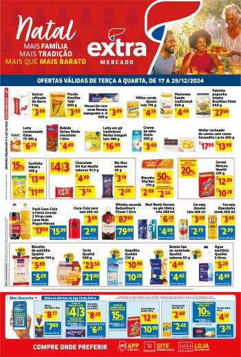 Folheto Mercado Extra - 17/12/2024 - 25/12/2024.