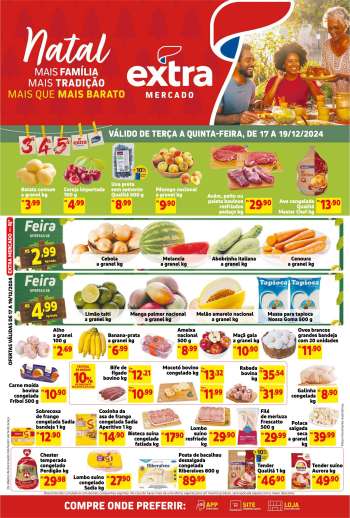 Folheto Mercado Extra - 17/12/2024 - 19/12/2024.
