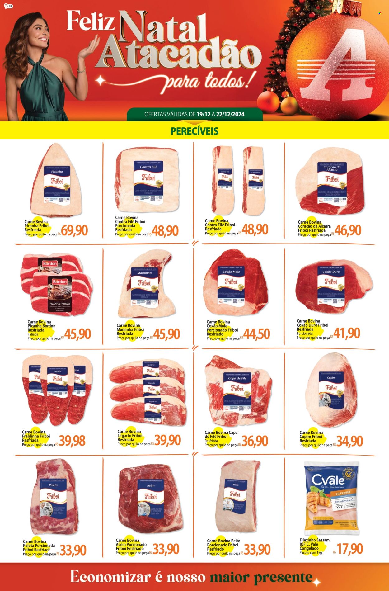Folheto Atacadão - 19/12/2024 - 22/12/2024. Página 1