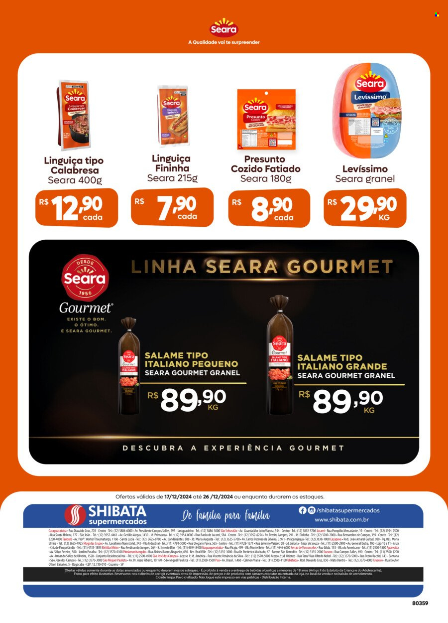 Folheto Shibata Supermercados - 17/12/2024 - 26/12/2024. Página 2