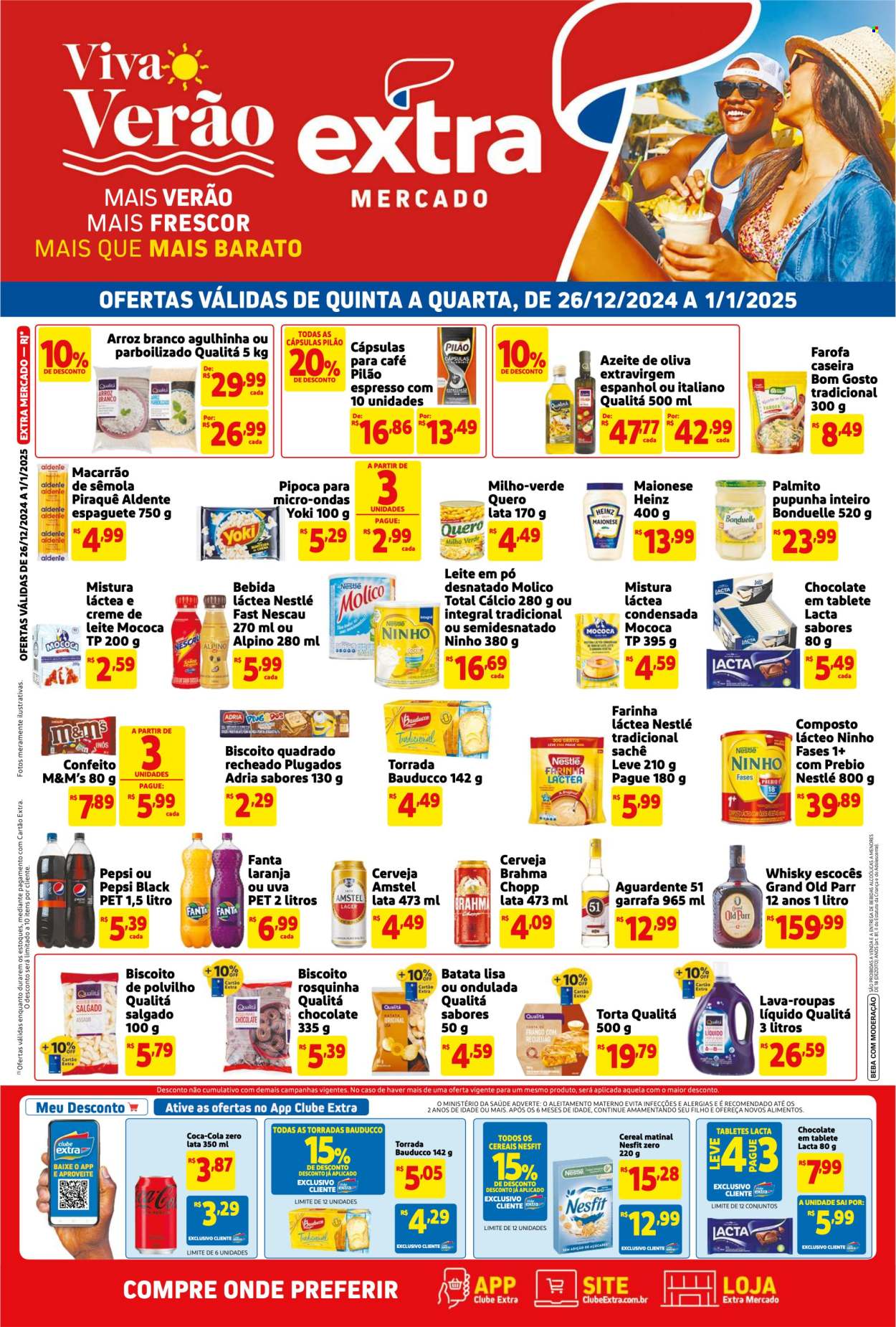 Folheto Mercado Extra - 26/12/2024 - 01/01/2025. Página 1