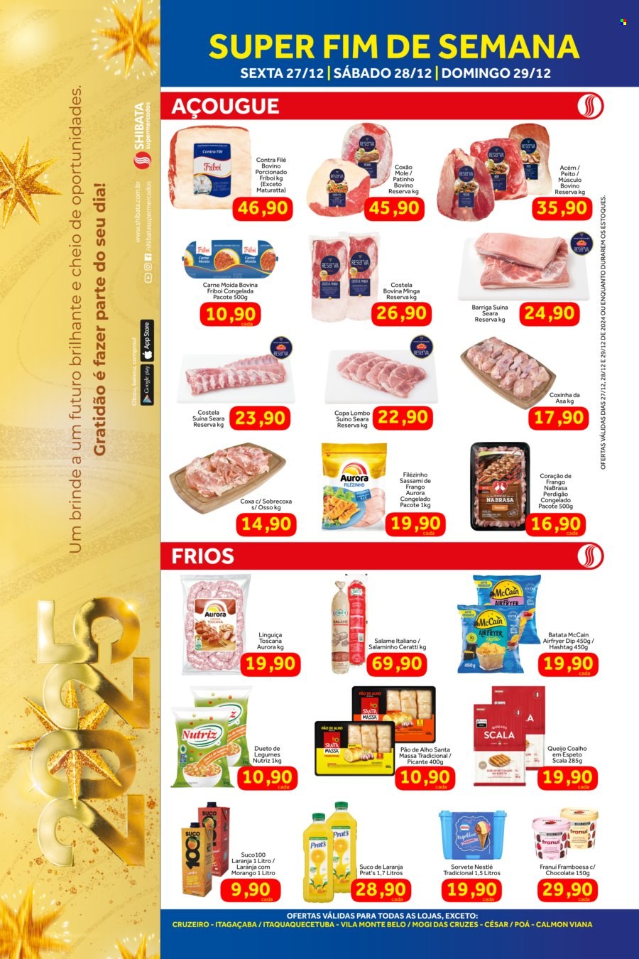 Folheto Shibata Supermercados - 27/12/2024 - 29/12/2024. Página 1