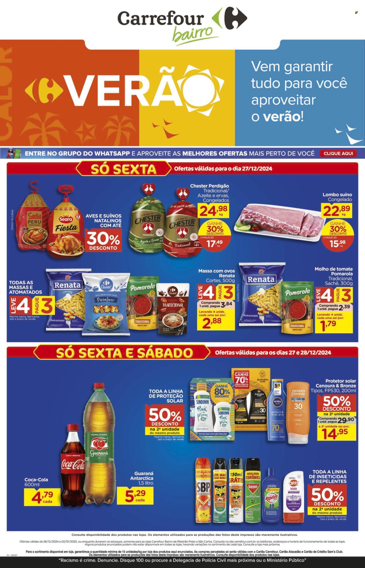Folheto Carrefour Bairro - 27/12/2024 - 28/12/2024. Página 1
