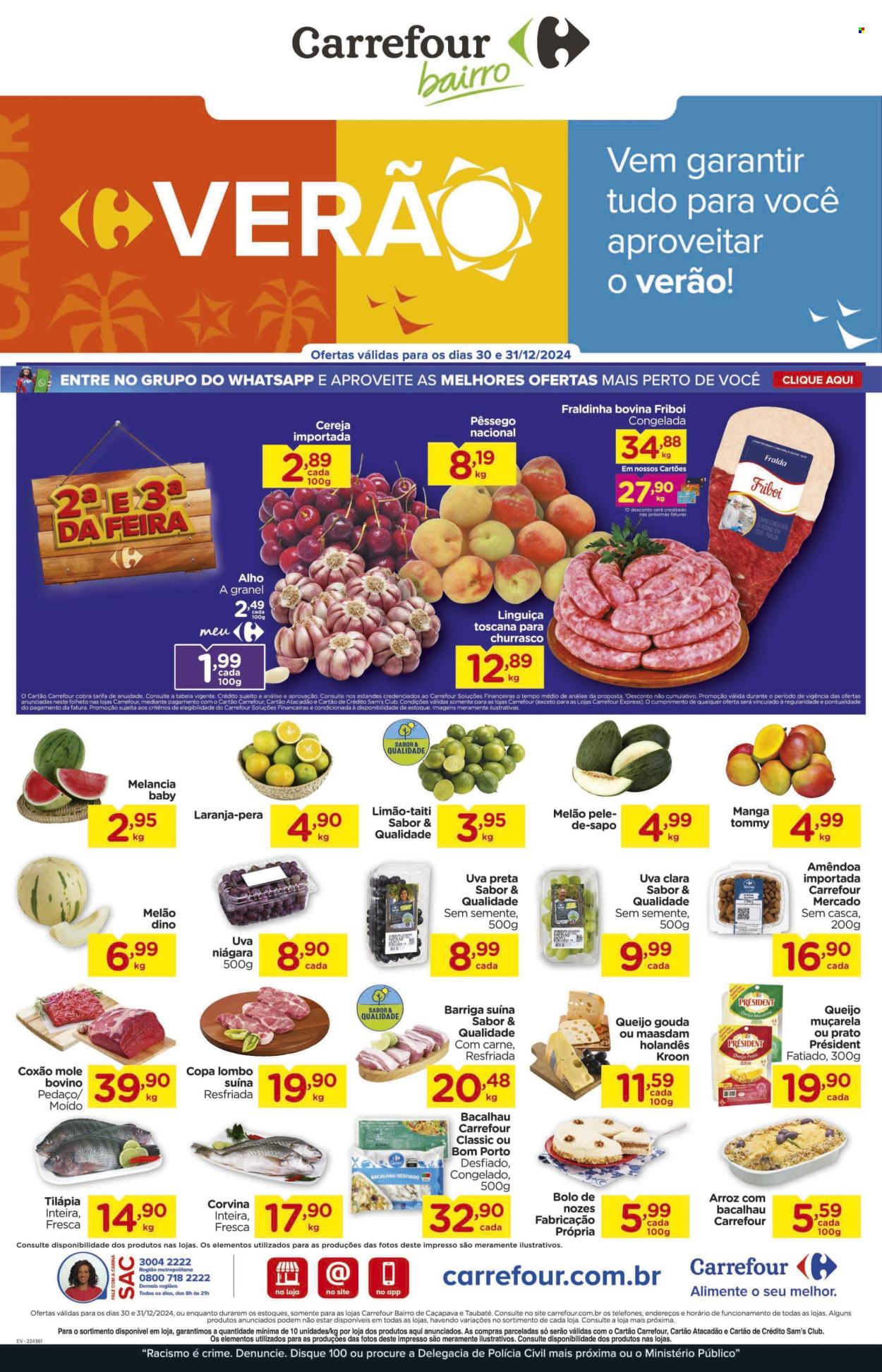 Folheto Carrefour Bairro - 30/12/2024 - 31/12/2024. Página 1