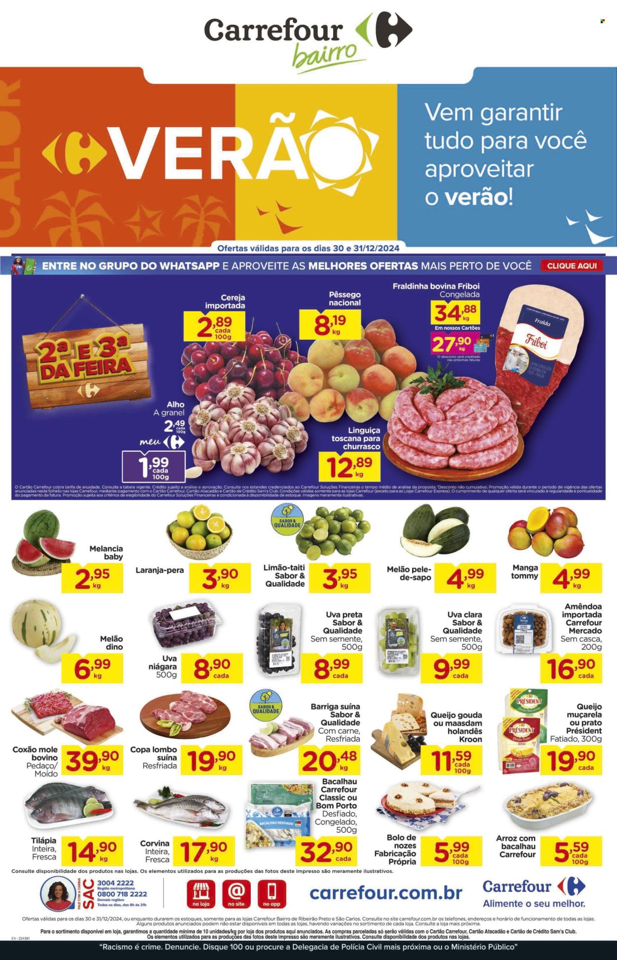 Folheto Carrefour Bairro - 30/12/2024 - 31/12/2024. Página 1