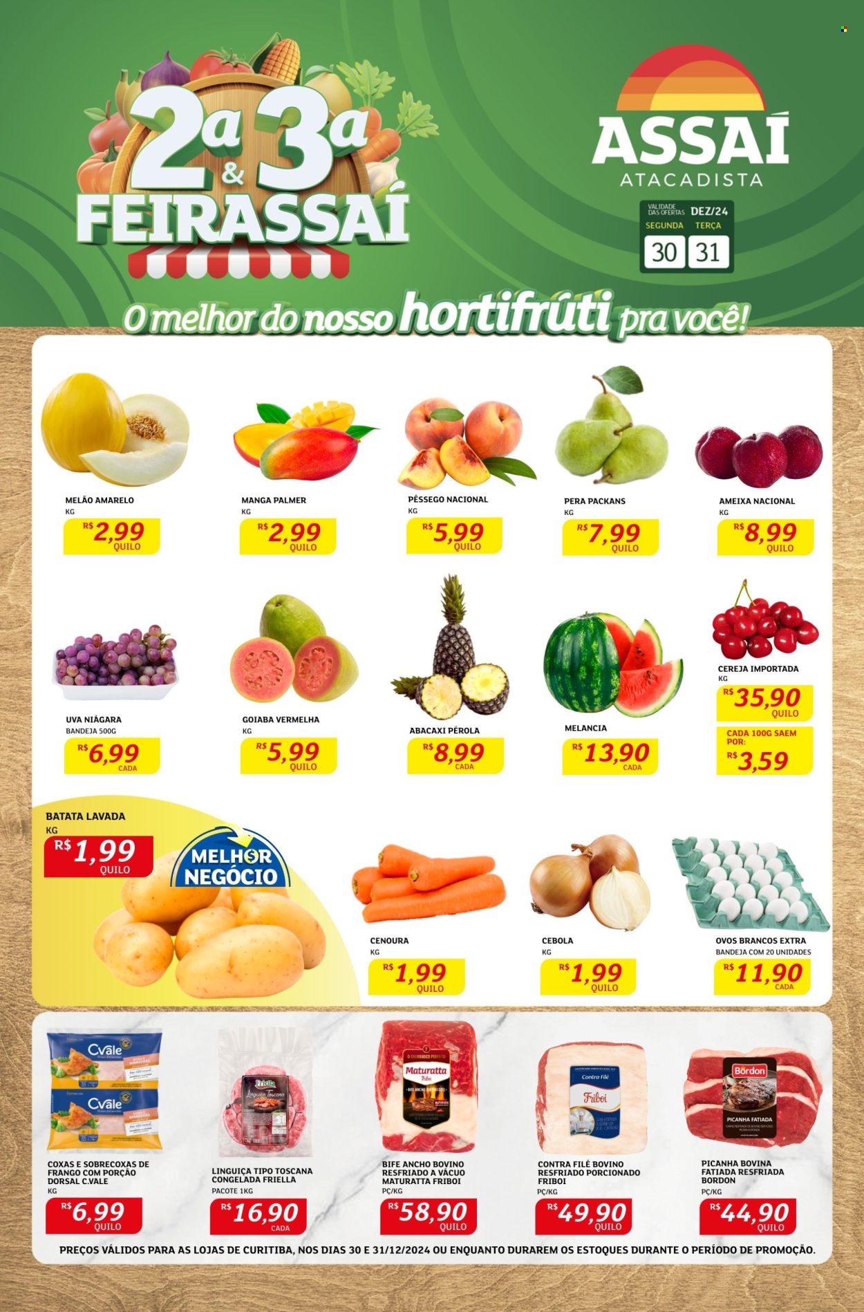 Folheto Assaí Atacadista - 30/12/2024 - 31/12/2024. Página 1