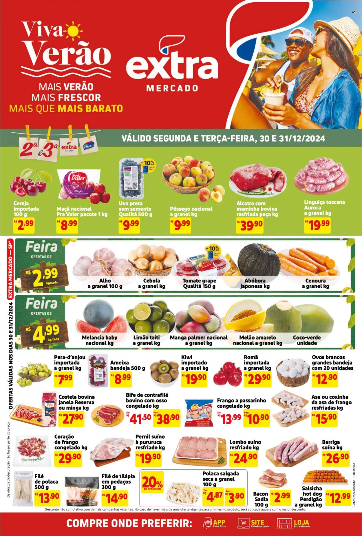 Folheto Mercado Extra - 30/12/2024 - 31/12/2024. Página 1