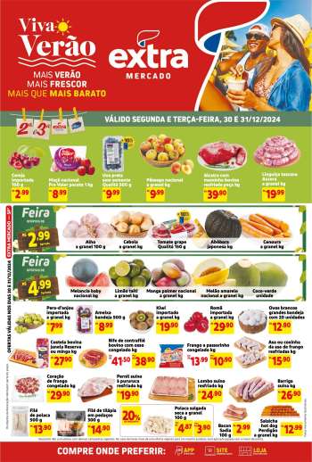 Folheto Mercado Extra - 30/12/2024 - 31/12/2024.