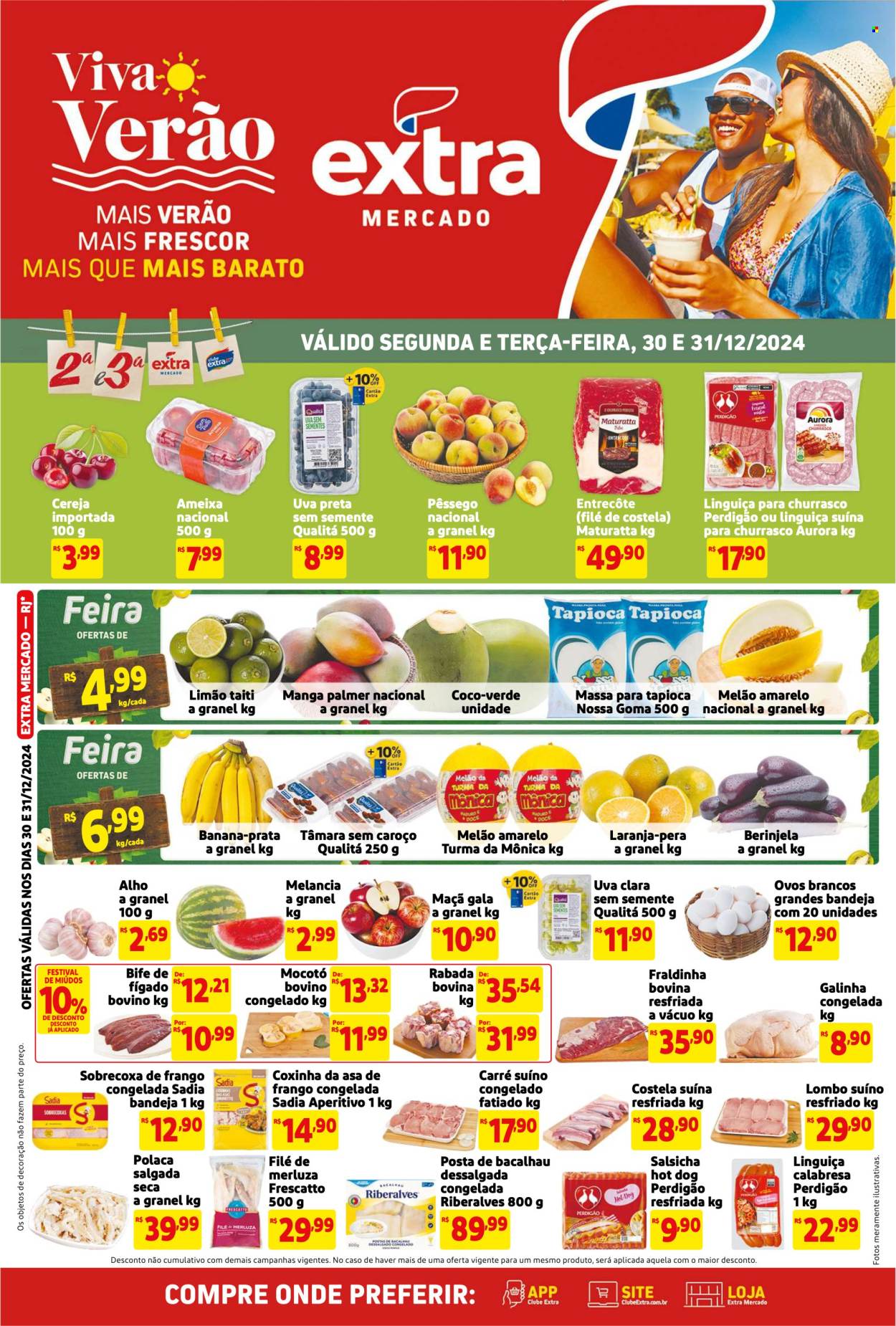 Folheto Mercado Extra - 30/12/2024 - 31/12/2024. Página 1