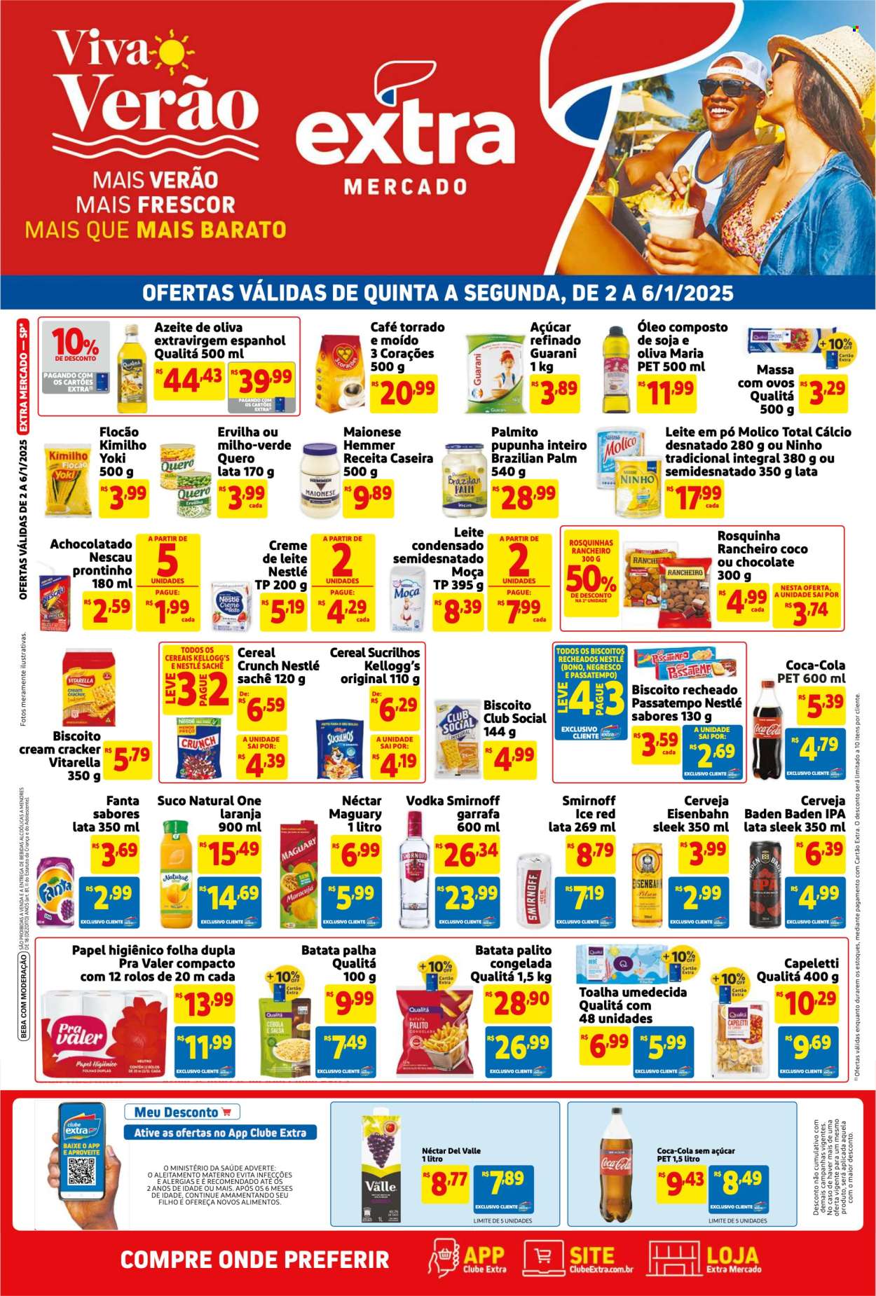 Folheto Mercado Extra - 02/01/2025 - 06/01/2025. Página 1